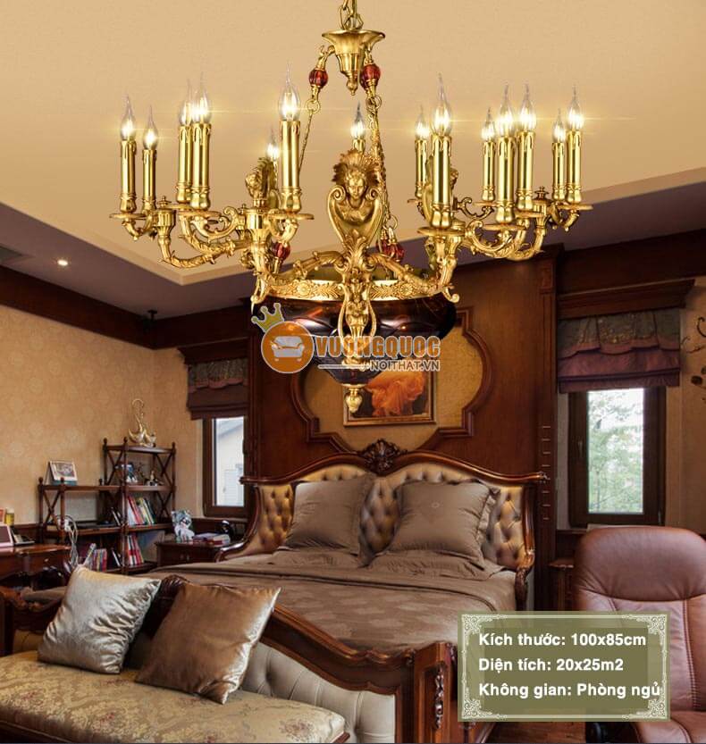 Đèn chùm đồng nhập khẩu nghệ thuật abr184-6